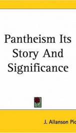 Pantheism, Its Story and Significance_cover