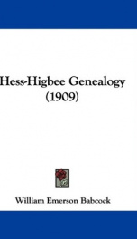 hess higbee genealogy_cover