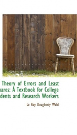 theory of errors and least squares a textbook for college students and research_cover