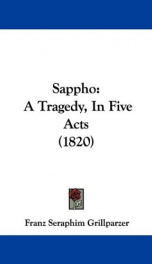 sappho a tragedy in five acts_cover