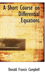 a short course on differential equations_cover