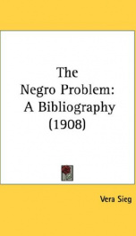 the negro problem a bibliography_cover