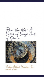 from the isles a series of songs out of greece_cover