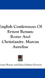 english conferences of ernest renan rome and christianity marcus aurelius_cover
