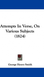 attempts in verse on various subjects_cover