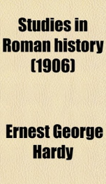 studies in roman history_cover