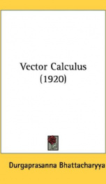 vector calculus_cover