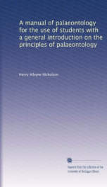 a manual of palaeontology for the use of students with a general introduction on_cover