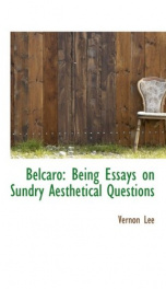 belcaro being essays on sundry aesthetical questions_cover