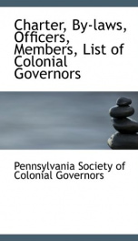 charter by laws officers members list of colonial governors_cover