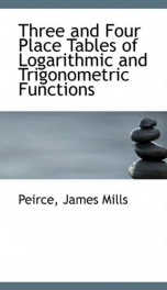 three and four place tables of logarithmic and trigonometric functions_cover