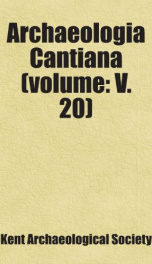 archaeologia cantiana volume v 20_cover