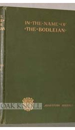 In the Name of the Bodleian and Other Essays_cover