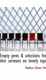 empty pews selections from other sermons on timely topics_cover