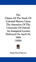 the claims of the study of colonial history upon the attention of the university_cover