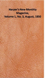 Harper's New Monthly Magazine, Volume 1, No. 3, August, 1850._cover