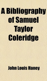 a bibliography of samuel taylor coleridge_cover