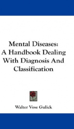 mental diseases a handbook dealing with diagnosis and classification_cover