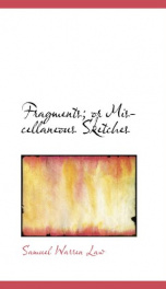 fragments or miscellaneous sketches_cover