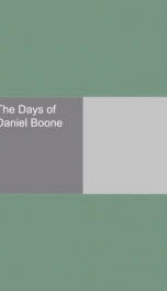 the days of daniel boone_cover