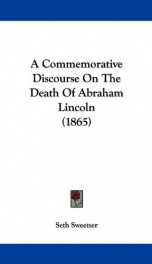 a commemorative discourse on the death of abraham lincoln_cover