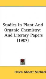 studies in plant and organic chemistry and literary papers_cover