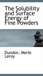 the solubility and surface energy of fine powders_cover