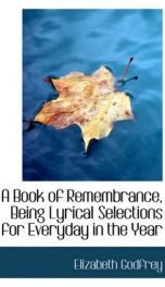 a book of remembrance being lyrical selections for everyday in the year_cover