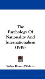 the psychology of nationality and internationalism_cover