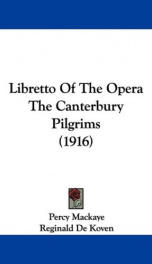 libretto of the opera the canterbury pilgrims_cover