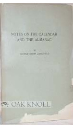 notes on the calendar and the almanac_cover