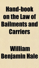 hand book on the law of bailments and carriers_cover