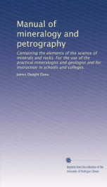 manual of mineralogy and petrography containing the elements of the science of_cover