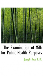 the examination of milk for public health purposes_cover