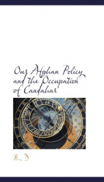 our afghan policy and the occupation of candahar_cover