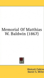 memorial of matthias w baldwin_cover