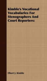 kimbles vocational vocabularies for stenographers and court reporters_cover