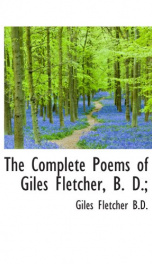 the complete poems of giles fletcher b d_cover