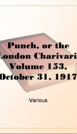 Punch, or the London Charivari, Volume 153, October 31, 1917_cover