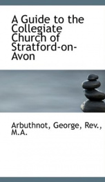 a guide to the collegiate church of stratford on avon_cover