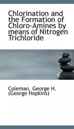 chlorination and the formation of chloro amines by means of nitrogen trichloride_cover