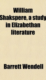 william shakspere a study in elizabethan literature_cover