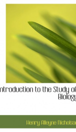 introduction to the study of biology_cover
