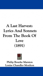 a last harvest lyrics and sonnets from the book of love_cover