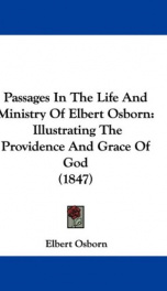 passages in the life and ministry of elbert osborn_cover
