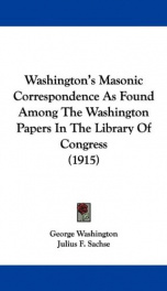 Washington's Masonic Correspondence_cover