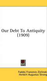 our debt to antiquity_cover