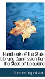 handbook of the state library commission for the state of delaware_cover