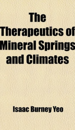 the therapeutics of mineral springs and climates_cover