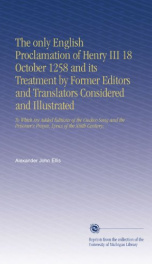 the only english proclamation of henry iii 18 october 1258 and its treatment_cover